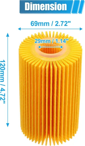 Vista 5 de X AUTOHAUX Filtro de aceite de motor 04152-38020 04152-51010 04152-YZZA4 para Toyota Land Cruiser 2008-2021 para Toyota Sequoia 2008-2022