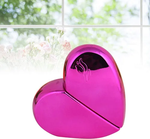 Vista 5 de VORCOOL Botella de spray portátil en forma de corazón de 0.8 fl oz, carcasa de metal, atomizador de perfume vacío recargable para viajes (rosa)