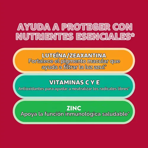 Vista 3 de Comprimidos de suplemento vitamínico y mineral para ojos Bausch & Lomb Ocuvite, 1, 1