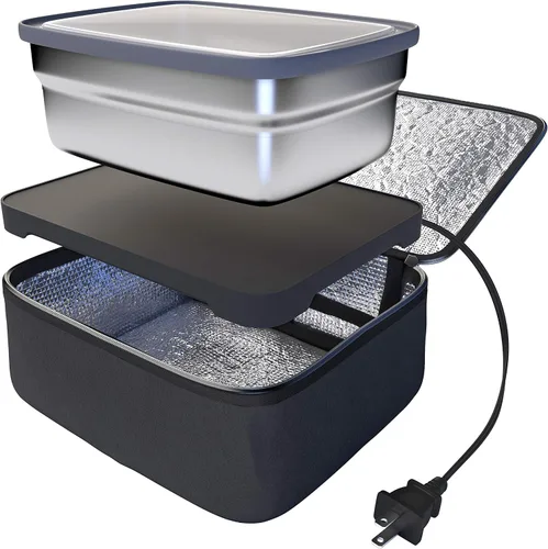 Vista 3 de Skywin - Horno portátil y calentador de almuerzos, calentador de alimentos personal para recalentar comidas en el trabajo sin microondas