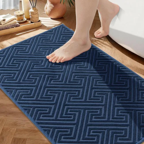Vista 11 de YIHOUSE Alfombras de baño beige de 17 x 24 pulgadas, de secado rápido, antideslizantes, absorbentes, lavables a máquina, fina alfombra de baño