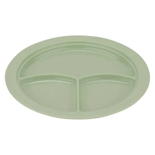 Vista 16 de G.E.T. CP-530-T Tan 9" 3-Compartment Plate, Break Resistant Dishwasher Safe Melamine Plastic, Supermel Collection (Pack of 12)