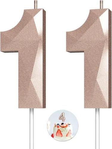 Vista 55 de Velas de cumpleaños con números (0 velas negras), forma de diamante 3D, decoración de pastel de feliz cumpleaños para niños y hombres, cumpleaños