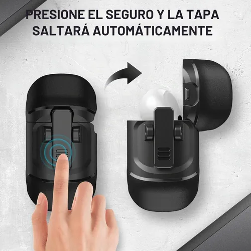 Vista 2 de Maxjoy Funda para AirPods Pro 3 (2025), funda protectora rígida compatible con Airpods Pro de 3ª generación con kit de limpiador de llavero
