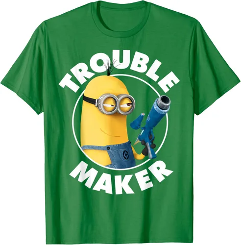 Vista 5 de Despicable Me Minions Kevin Fabricante de Problemas Gráfico Camiseta Negro