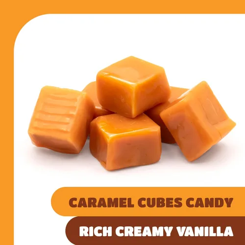 Vista 3 de Caramelos cremosos envueltos individualmente, paquete de 4 libras Caramelo masticable con sabor a vainilla para oficina
