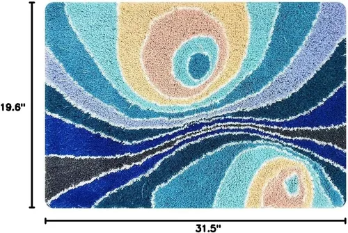 Vista 2 de Milky Way - Tapete de baño suave, absorbente de agua, antideslizante, lavable a máquina