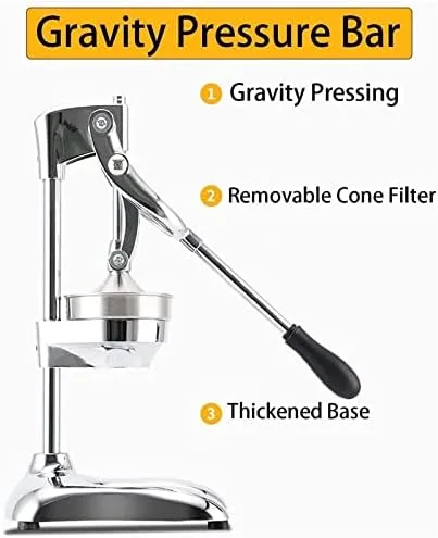 Vista 3 de Professional Stainless Steel Citrus Juicer, Heavy Duty Manual Squeezer for High Juice Yield, Ideal for Pomegranate, Lime, and Other Fruits