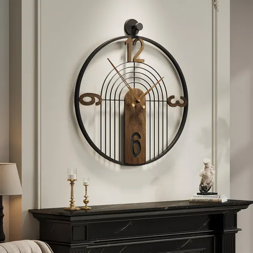 Vista 66 de Cuspin Reloj de pared de 24 pulgadas con engranajes, reloj de metal