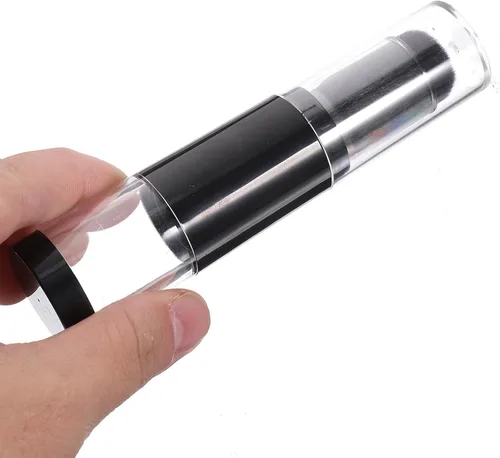 Vista 9 de Beaupretty Cepillo aplicador de aerosol de viaje reutilizable recargable con botella de polvo suelto recargable, tarro retráctil prensado