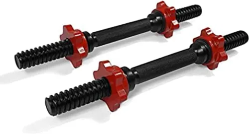 Vista 11 de Yes4All Threaded Dumbbell Handles, Adjustable Dumbbell Bar Pair, 14/16/18/24-Inch Sizes, Fits 1" or 1.15" Plates, Non-Slip Grip, Secure Star-Lock