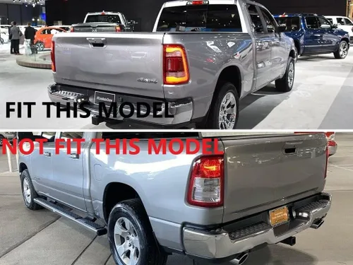Vista 5 de luz trasera lámpara cubierta TRIM marco para Dodge Ram 1500 2019+