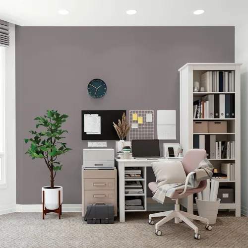 Vista 159 de Glidden Pintura Interior + Imprimación: Gris/Plata Antigua, Una Capa, Satinado, 1 Galón