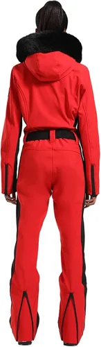 Vista 69 de GSOU SNOW Traje de esquí para mujer, traje de nieve de una pieza, para snowboard, delgado, aislante, impermeable, resistente al viento