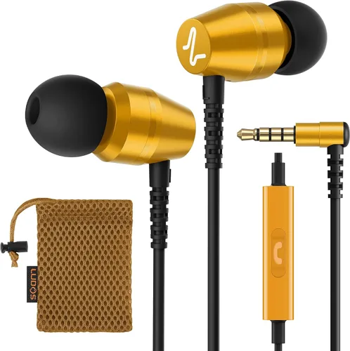 Vista 21 de LUDOS OMNITONE Auriculares con cable in-ear, 5 años de garantía, auriculares con micrófono, conector de 3.5 mm, auriculares con cable