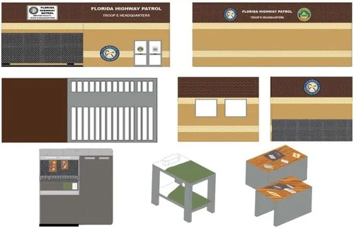 Vista 3 de Hot Pursuit Central Command Florida Highway Patrol, Naranja - Greenlight 57091-1/64 escala Diorama