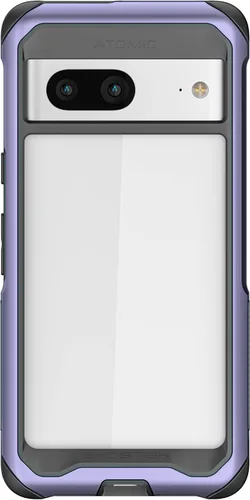 Vista 16 de Ghostek Atomic - Funda delgada transparente, parachoques de aluminio, protección resistente a prueba de golpes para Google Pixel 7 (6.3 pulgadas)