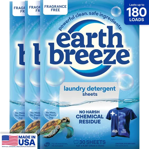 Vista 11 de Earth Breeze Hojas de detergente para ropa calmante lavanda 60 cargas