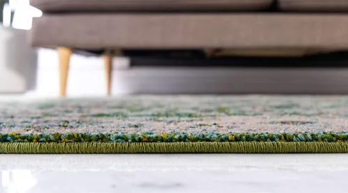 Vista 4 de Unique Loom Penrose Collection - Alfombra de área - Krystle (2' 2" x 3' 1" rectangular, verde/beige)