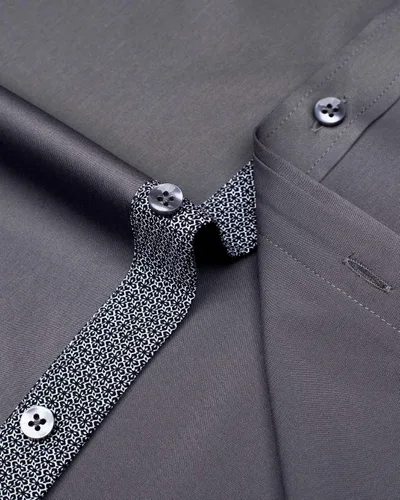 Vista 7 de J.Ver - Camisa de vestir para hombre, informal, manga larga, no se arruga, ajuste regular, elástica, con botones