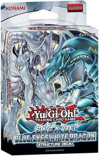 Vista 2 de Cubierta de estructura Yugioh: Saga de Dragón Blanco de Ojos Azules Sellado