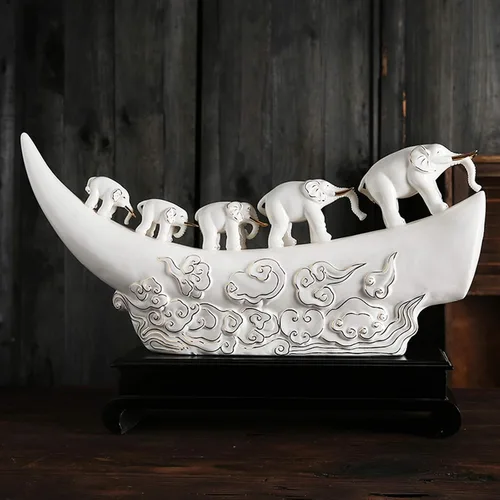Vista 5 de Figuritas, estatuas de Feng Shui, figura de elefante de la suerte, decoración del hogar, regalo de inauguración de la casa, estatua de elefante