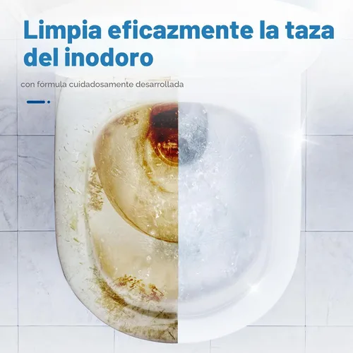Vista 3 de Vacplus Paquete de 30 pastillas limpiadoras de inodoro, limpiadores automáticos de inodoro con lejía para desodorizar y descalcificar, limpiador