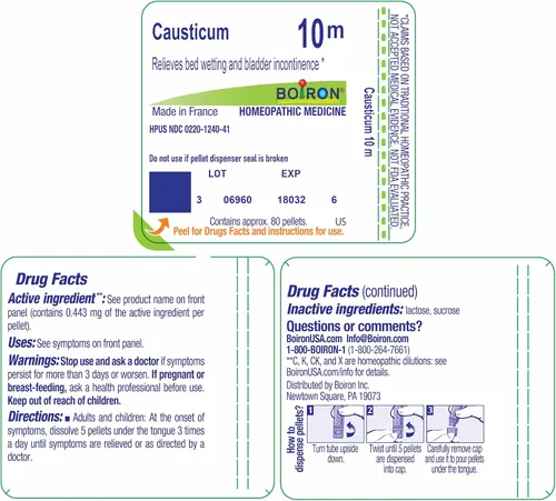 Vista 9 de Boiron Causticum 10M para mojar la cama y la incontinencia de la vejiga - 80 pellets