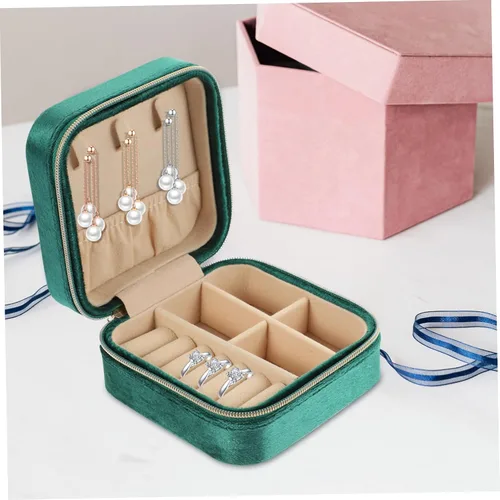 Vista 4 de CHILDWEET Box travel jewelry case leather jewelry organizer joyeros organizador de mujer jewelry organizer travel small makeup travel containers