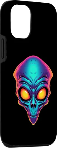 Vista 6 de iPhone 13 Pro Max Scary Alien Face UFO Alien Head Funny Alien Case