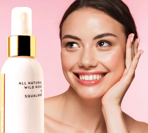 Vista 2 de ESSENCE Face Mist, agua de rosa mosqueta, vitamina C, escualano, ultra hidratante, hidratante, imprimación facial en aerosol de 4 onzas, 100% puro