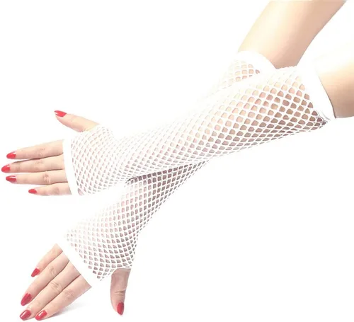 Vista 4 de Guantes de encaje de muchos estilos para mujeres o niñas Manga de brazo ahuecada años 80