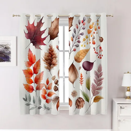 Vista 207 de Cortinas opacas de poliéster multicapa para cafetería, con diseño de diamantes, 2 unidades, 26 x 24 pulgadas