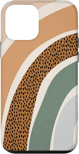 Vista 16 de Boho Burnt Orange Half Rainbow with Dotted Pattern Arches Case for iPhone 17