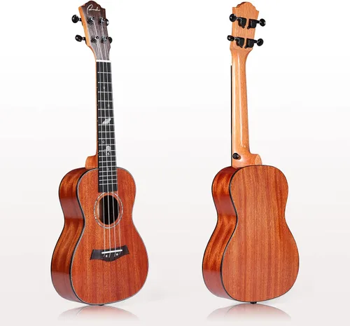 Vista 2 de Ranch Ukelele de concierto de 23 pulgadas, kit de ukelele profesional pequeño hawaiano para guitarra hawaiana, paquete de iniciación, bolsa