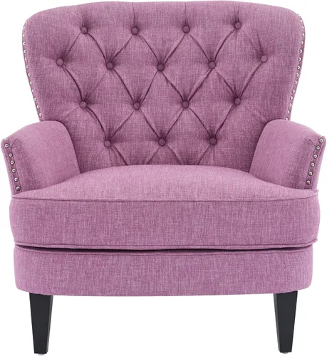 Vista 4 de Christopher Knight Home Tafton - Silla de club de tela, color morado claro