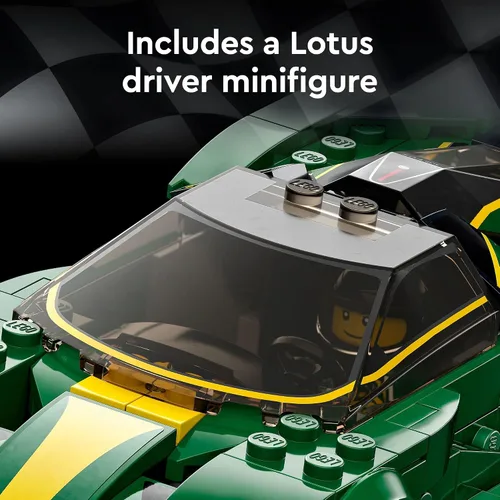 Vista 5 de LEGO Speed Champions Lotus Evija 76907 Modelo de juguete de coche de carreras para niños, juego coleccionable con minifigura de conductor de carreras