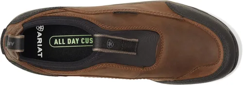 Vista 2 de Ariat Terrain Ease - Botas impermeables sin cordones para mujer, tacón bajo de 1 a 2 pulgadas, color marrón