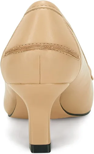 Vista 3 de Coutgo Zapatos de tacón bajo para mujer, tacón alto y puntiagudo, tacón alto de tacón alto, para oficina, boda, fiesta, zapatos tipo mocasín