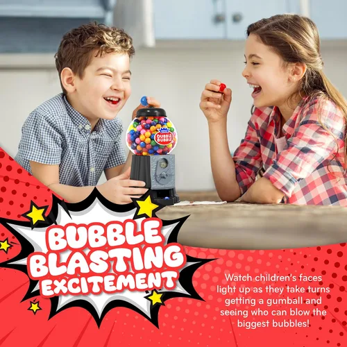 Vista 6 de Máquina de Chicles Caramelos de Halloween - para Niños 8.5" - Banco de Juguete Operado con Monedas - Máquina de Chicle Dubble Bubble Estilo Clásico