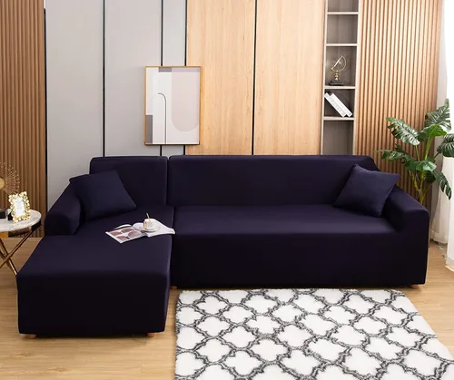 Vista 14 de ele ELEOPTION - 2 piezas de fundas de sofá seccional de 3 plazas para sofás con cojines, funda elástica en forma de L para sala de estar, funda