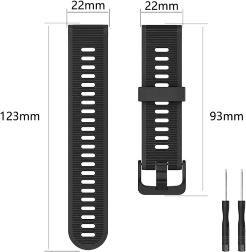 Vista 8 de ISABAKE Correa de reloj para Garmin Forerunner 935/945/955/965/745, pulsera de repuesto de silicona de 0.866 in para Fenix 5 Plus/Fenix 6