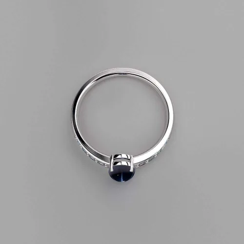 Vista 3 de Genuine Blue Star Sapphire Sterling Silver 925 Ring