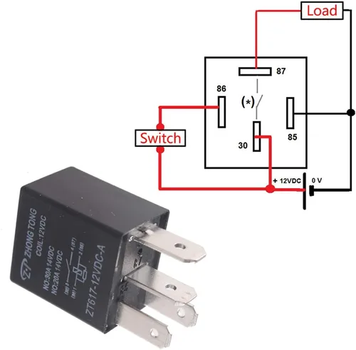 Vista 3 de Enchufe para relé de auto, de E Support™, de 12 V, 30 A, 40 A, 60A, 80A SPST y SPDT Paquete de 5 automotrices eléctricos impermeables de alta