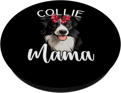 Vista 2 de Border Collie Mama, Funny Border Collie PopSockets Standard PopGrip