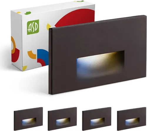 Vista 33 de ASD Lámpara LED Empotrada para Escalones, Iluminación de Peldaños para Escaleras de Exterior e Interior 3CCT, Regulable, Impermeable, Listado ETL