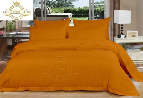 Vista 4 de Corona Collection Hotel beddings 600-thread-count Juego de sábana 100% algodón egipcio, 4 pieza Fit hasta 12" Deep Pocket todo Damask rayas elástica
