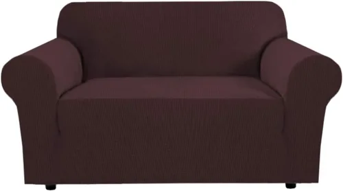 Vista 43 de H.VERSAILTEX Funda elástica para sofá, fundas suaves para muebles de 3 cojines, con tela jacquard gruesa a cuadros con parte inferior elástica, sofá