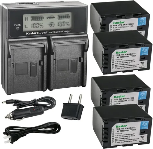 Vista 7 de Kastar Cargador rápido dual AC LCD compatible con JVC GY-HC500 GY-HC500E, GY-HC500U GY-HC500UN, GY-HC500SPC GY-HC500SPCN, GY-HC550 GY-HC550E