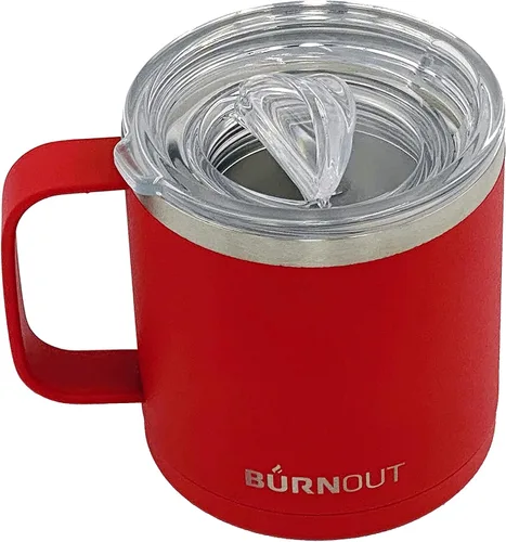 Vista 6 de BURNOUT Taza de control de temperatura de bebida instantánea 2.0 (14 oz rojo)